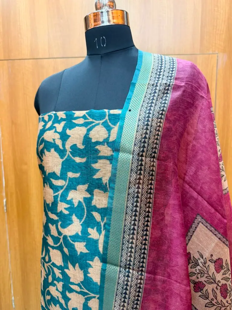 semi silk unstitched salwar material