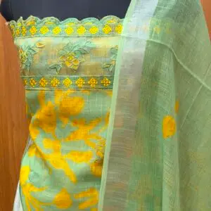 Linen Cotton Unstitched Salwar Set