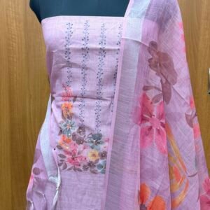 Linen Cotton Unstitched Salwar Set