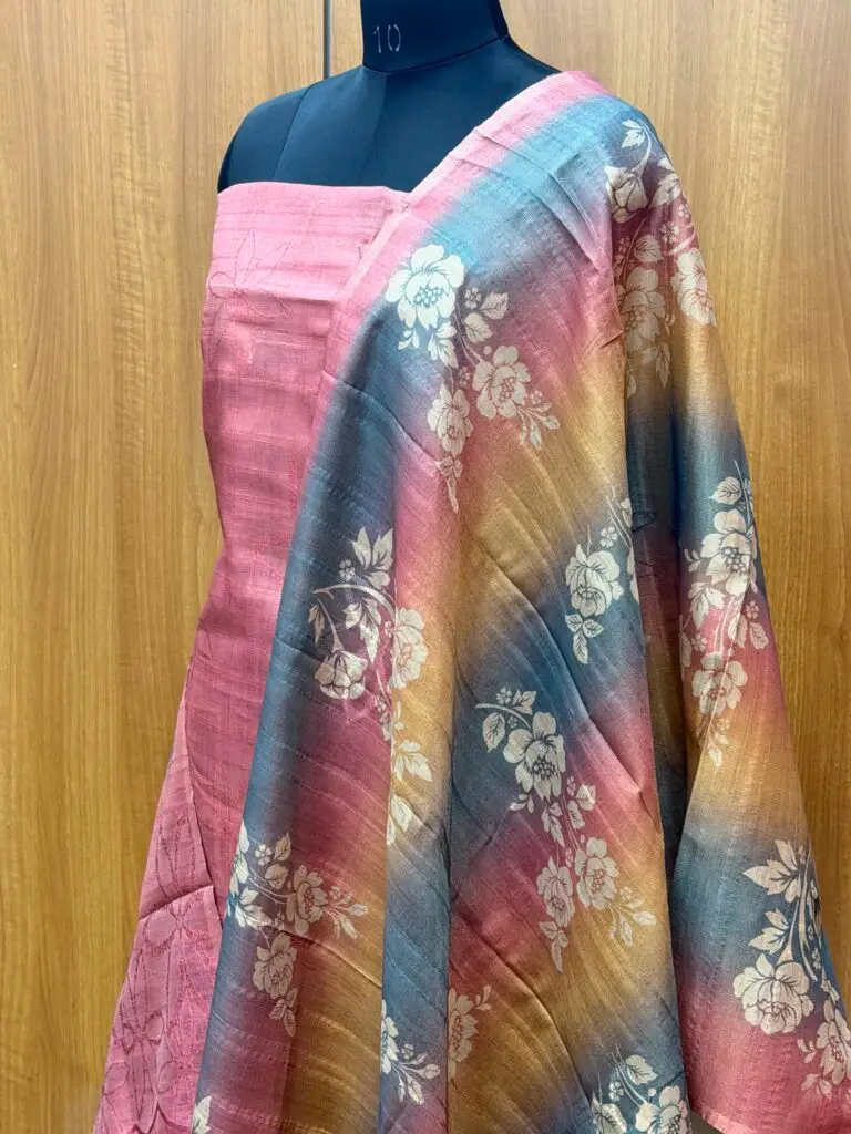 Semi Silk Unstitched Salwar Set