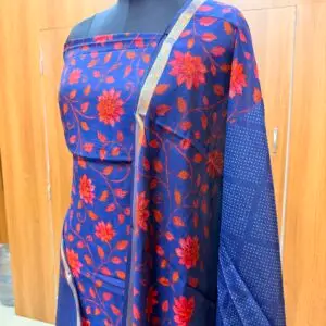 Semi Silk Unstitched Salwar Set