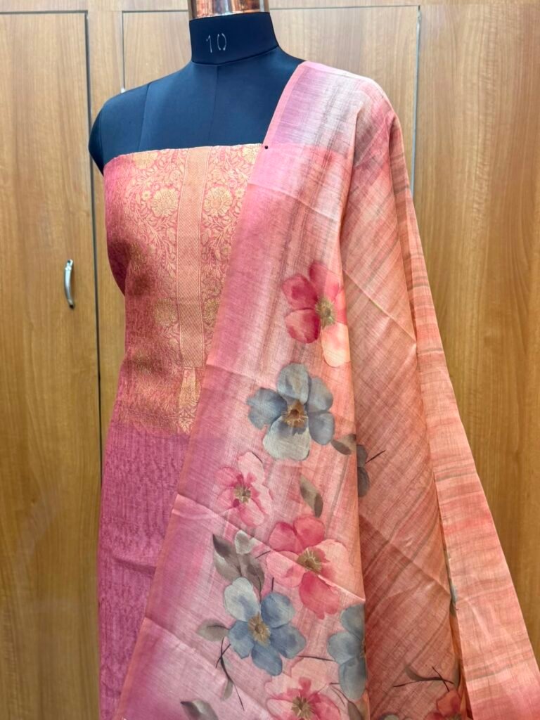Semi silk jamdani weaving